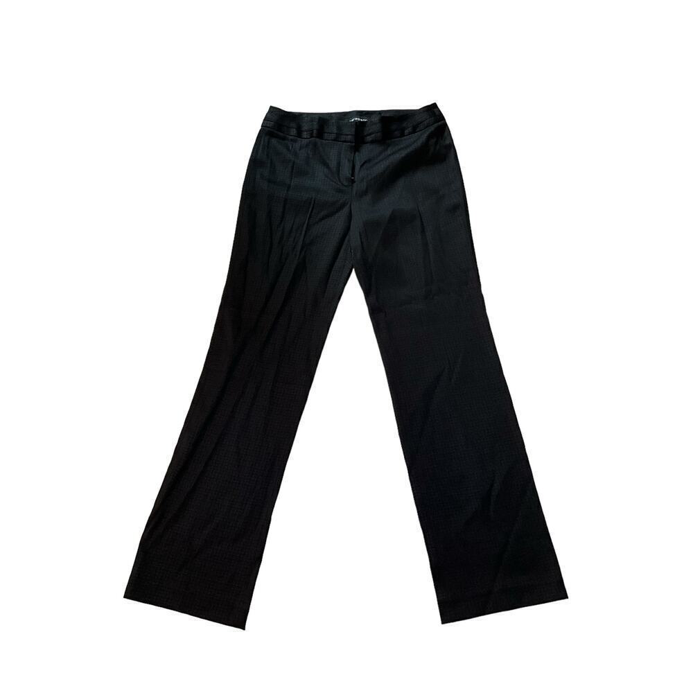 SHARAGANO SZ 8 Black Flat Front Wide Legs Mid Rise Slack Dress Pants  NWOT‎